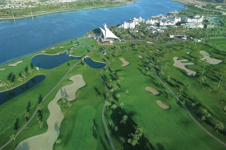 Dubai Creek Golfbaan Dubai Luchtfoto