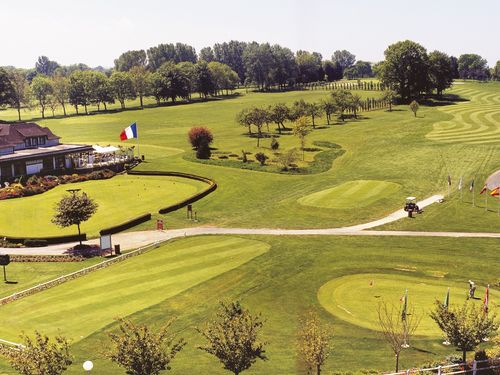 Frankrijk Noordfrankrijk Golfbaan Barrieredeauville Luchtfoto