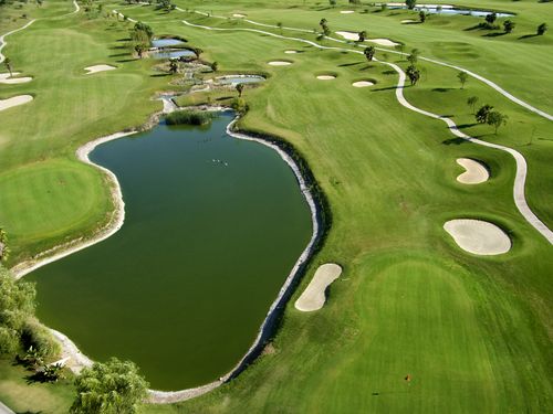 Sherry Golf Jerez Golf Spanje Costa De La Luz Zuid Vijver