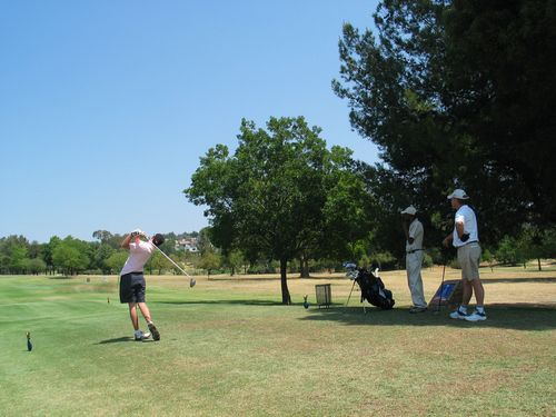 Stellenbosch Golf Zuid Afrika Kaapwijnstreek Tee.JPG