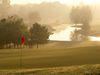 Frankrijk Noordfrankrijk Golfbaan Arras Achteraanzicht Hole Zonsondergang