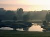 Frankrijk Noordfrankrijk Golfbaan Arras Zonsopkomst Waterhindernis Green