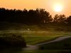 Frankrijk Noordfrankrijk Golfbaan Wimereux Green Zonsondergang